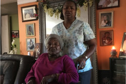 senior woman with her caregiver